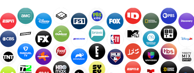 Channel logos such as AMC, CNN, Disney XD and more.