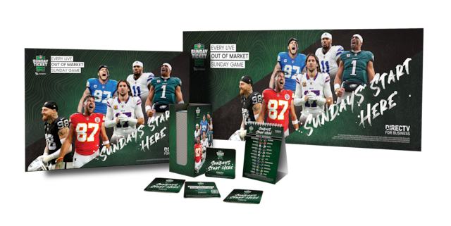 NFL Sunday Ticket on DIRECTV FOR BUSINESS. Every live out-of-market Sunday game. Sundays start here.