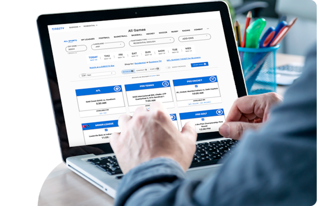 Sports schedules on DIRECTV FOR BUSINESS